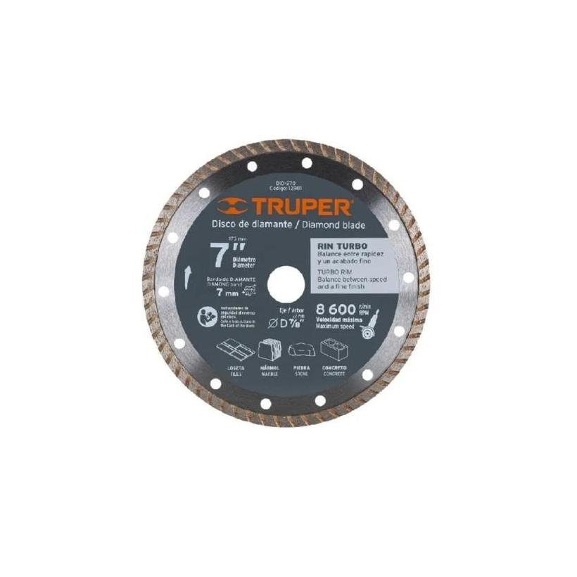 Disco De Corte 7'' Diamantado Turbo Truper #did-270