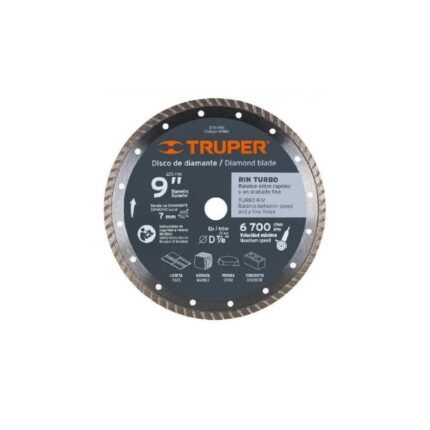 Disco De Corte 9 Diamantado Turbo Truper did 290