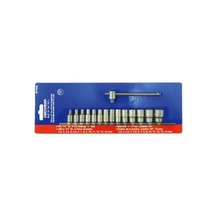 Juego De Dados Crossman 1/4 3,5 A 14mm (15 Pzas) #87-043