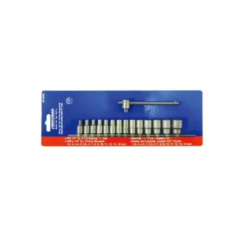 Juego De Dados Crossman 1/4 3,5 A 14mm (15 Pzas) #87-043