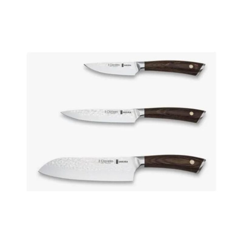 Set De Cuchillos Tres Claveles Sakura (3 Pzas) #1026