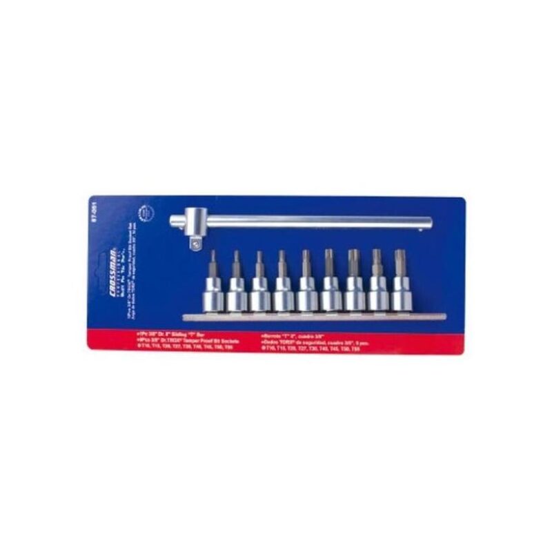 Juego De Dados Crossman Torx Tamper 3/8 (10pzas) #87-051