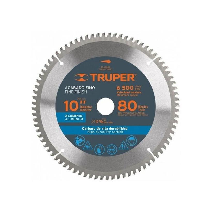Disco Sierra Circular Truper Para Aluminio 10'' X 100 Dtes