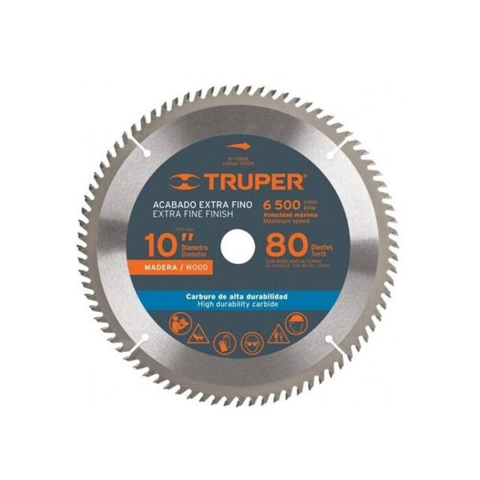 Disco Sierra Circular Truper Para Madera 10'' X 60 Dtes