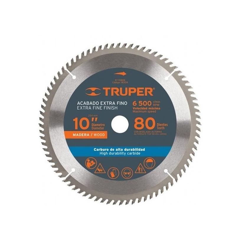 Disco Sierra Circular Truper Para Madera 10'' X 60 Dtes